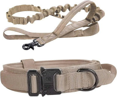 Tactical Outdoor Dog Leash for Large Dogs with Collar - Fullshopping
