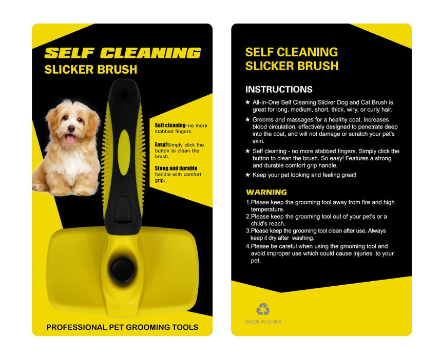 Pet Self Cleaning Slicker Brush - Fullshopping