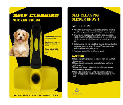 Pet Self Cleaning Slicker Brush - Fullshopping