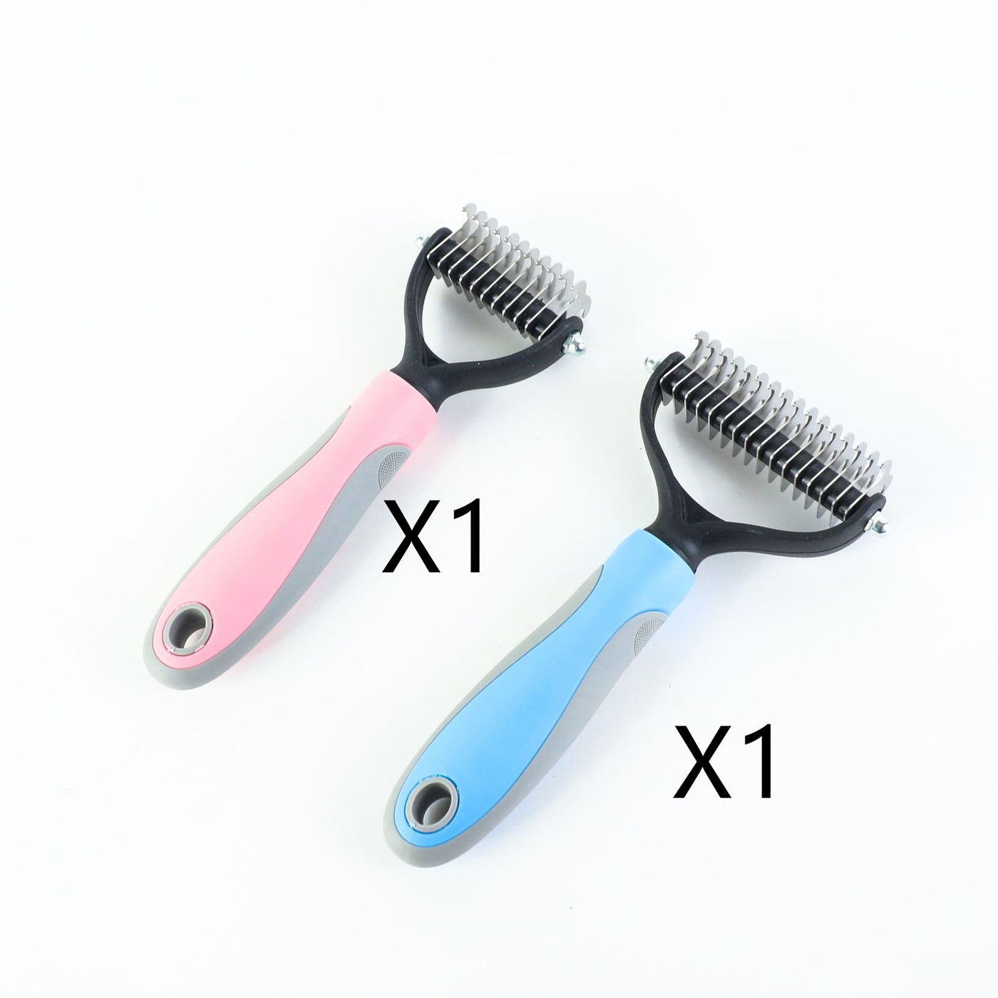 Stainless Double-sided Pet Brush Hair Removal Comb Grooming Dematting Dog Grooming Shedding Tools - Fullshopping