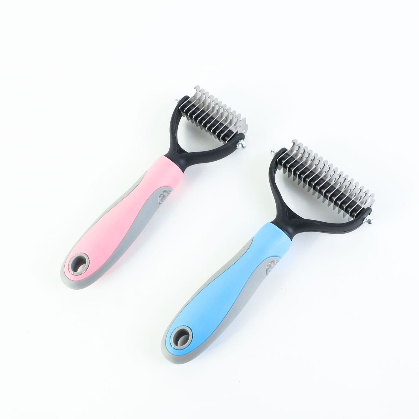 Stainless Double-sided Pet Brush Hair Removal Comb Grooming Dematting Dog Grooming Shedding Tools - Fullshopping