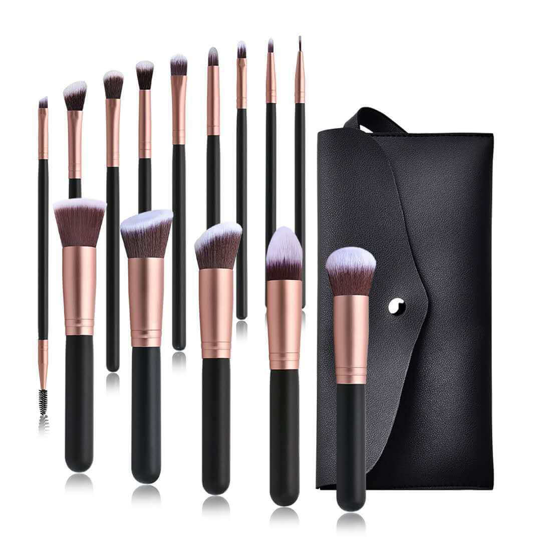 14 Makeup Brushes Set, Foundation Brush, Powder Eye Shadow Brush - Fullshopping