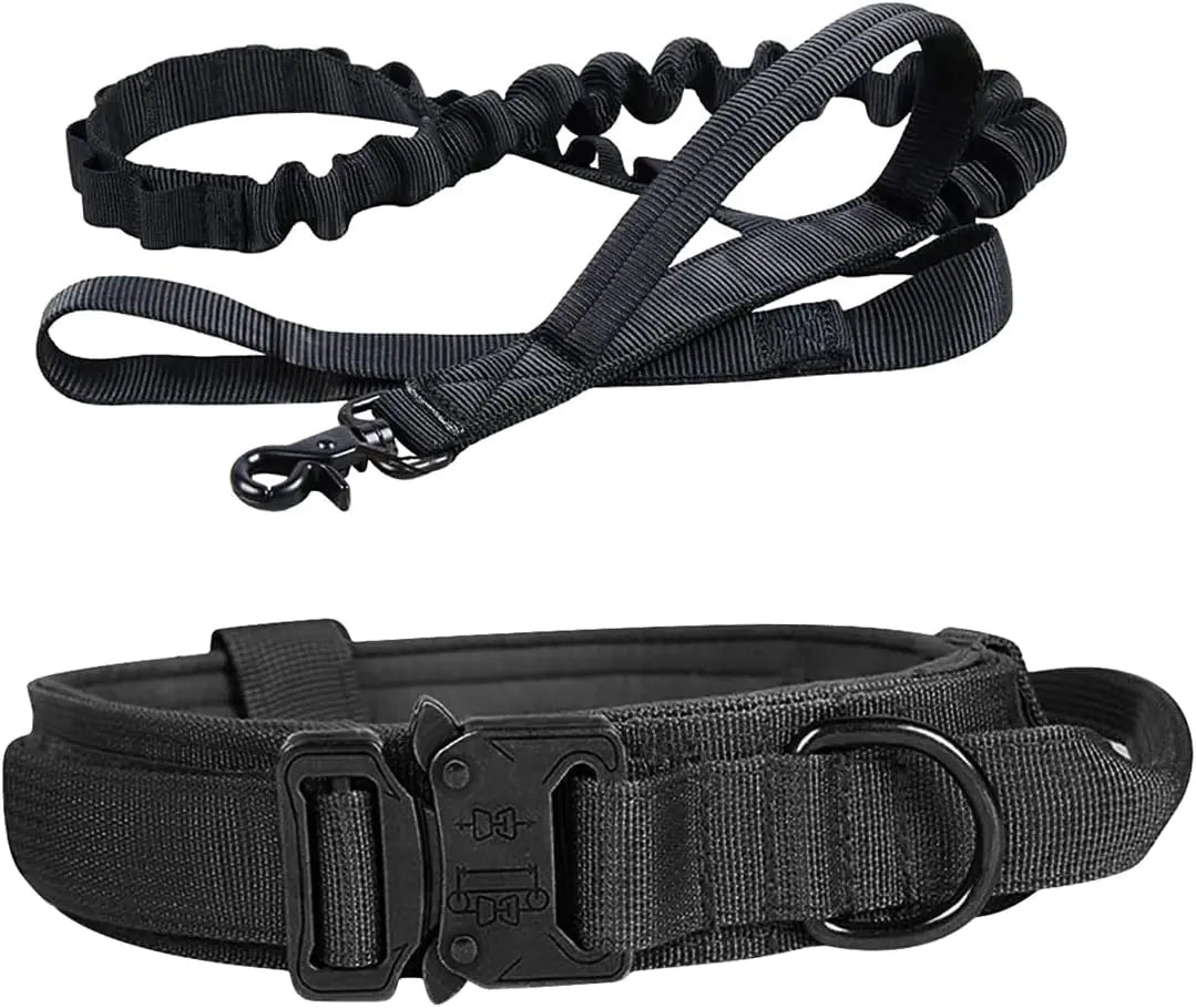 Tactical Outdoor Dog Leash for Large Dogs with Collar - Fullshopping