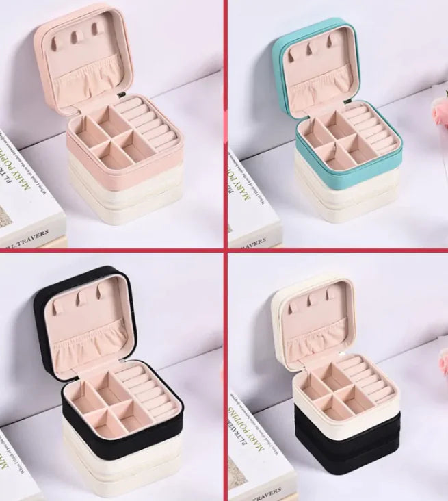 Compact PU Leather Jewelry Organizer - Fullshopping