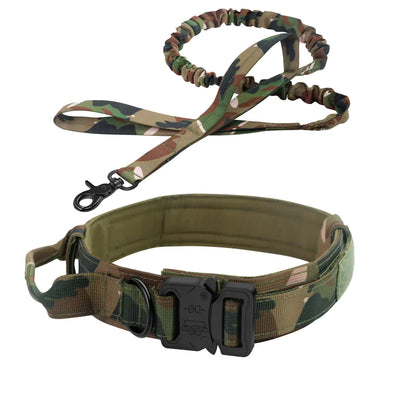 Tactical Outdoor Dog Leash for Large Dogs with Collar - Fullshopping