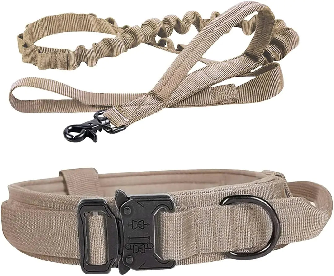 Tactical Outdoor Dog Leash for Large Dogs with Collar - Fullshopping