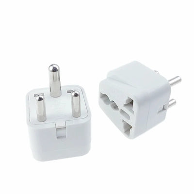 2 in 1 South Africa ZA India IN Plug Adapter Universal Converter Travel Power Plug 3 pins round AC adaptor Plug Type D - Fullshopping