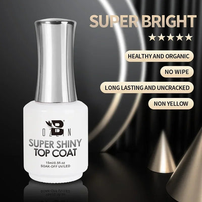 BOZLIN 15ML Super Top Coat  Function Gel No Wipe Matte Top Gel Transparent Soak Off  UV LED Nail Art Manicure Gel Varnish Primer - Fullshopping