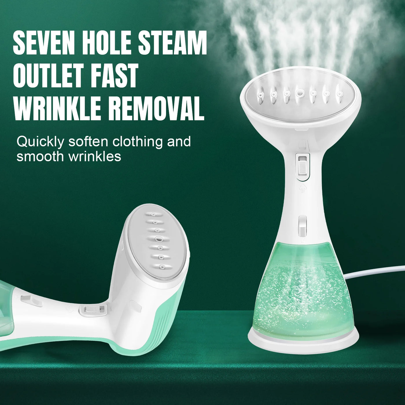 Portable Handheld Steamer Iron, 300ML Large Tank Mini Garment Steamer for Home/Dorm/Travel, Quick Heat-Up, Anti-Wrinkle & Steril - Fullshopping