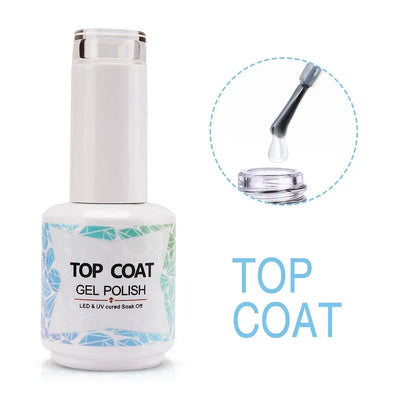 BOZLIN 15ML Super Top Coat  Function Gel No Wipe Matte Top Gel Transparent Soak Off  UV LED Nail Art Manicure Gel Varnish Primer - Fullshopping