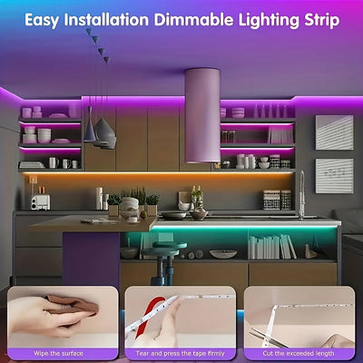 10m 20m Led Strip Lights with 44 Key Remote Control RGB Tape Led Wall Room for Home Bedroom Party Decor TV Backlight - Fullshopping