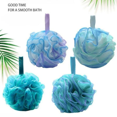 4PCS Exfoliating Bath Sponge Set Bath Shower Loofah Sponge for Women and Men Soft Bath Mesh Shower Ball Gentle SPA Body Scrubber - Fullshopping