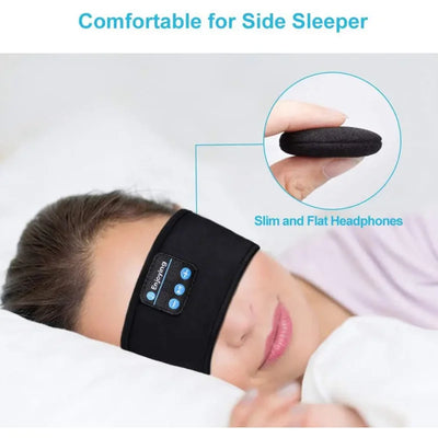 Sleep Mask Bluetooth Sleeping Headphones Headband Thin Soft Elastic Comfortable Wireless Music Headset Eye Mask For Side Sleeper - Fullshopping