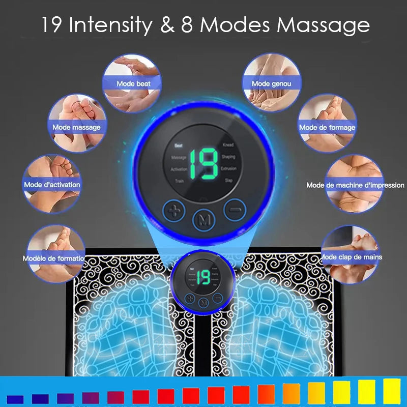 Electric Foot Massager Pad Muscle Massage Relaxation Trainer For Massage Fitness Outdoor Sport Home Family Relax - Fullshopping