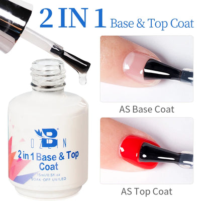 BOZLIN 15ML Super Top Coat  Function Gel No Wipe Matte Top Gel Transparent Soak Off  UV LED Nail Art Manicure Gel Varnish Primer - Fullshopping