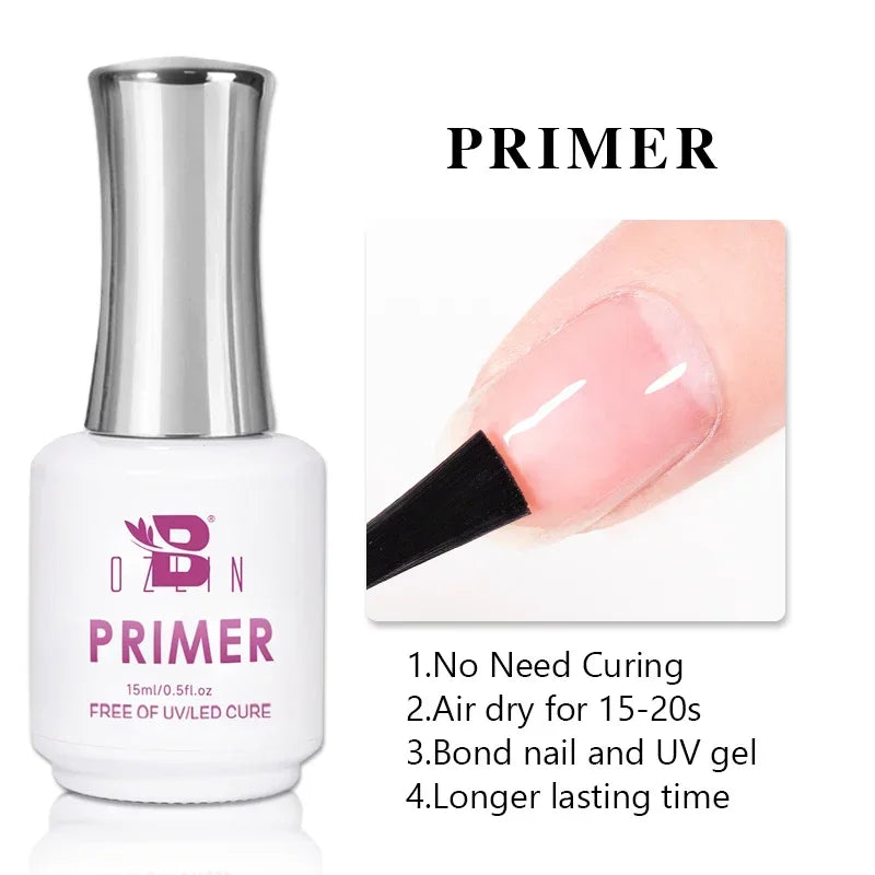 BOZLIN 15ML Super Top Coat  Function Gel No Wipe Matte Top Gel Transparent Soak Off  UV LED Nail Art Manicure Gel Varnish Primer - Fullshopping