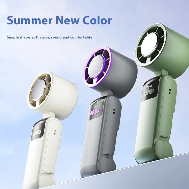 New handheld cooling fan with 100 levels of cooling and folding, portable turbo fan fan - Fullshopping