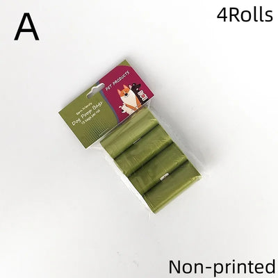New Pet Biodegradable Trash Bag Dog Poop Bags Bulk Biobase Scented Poo Bag Degradable Cat Waste Bags Dog Poop Dispenser Gifts - Fullshopping