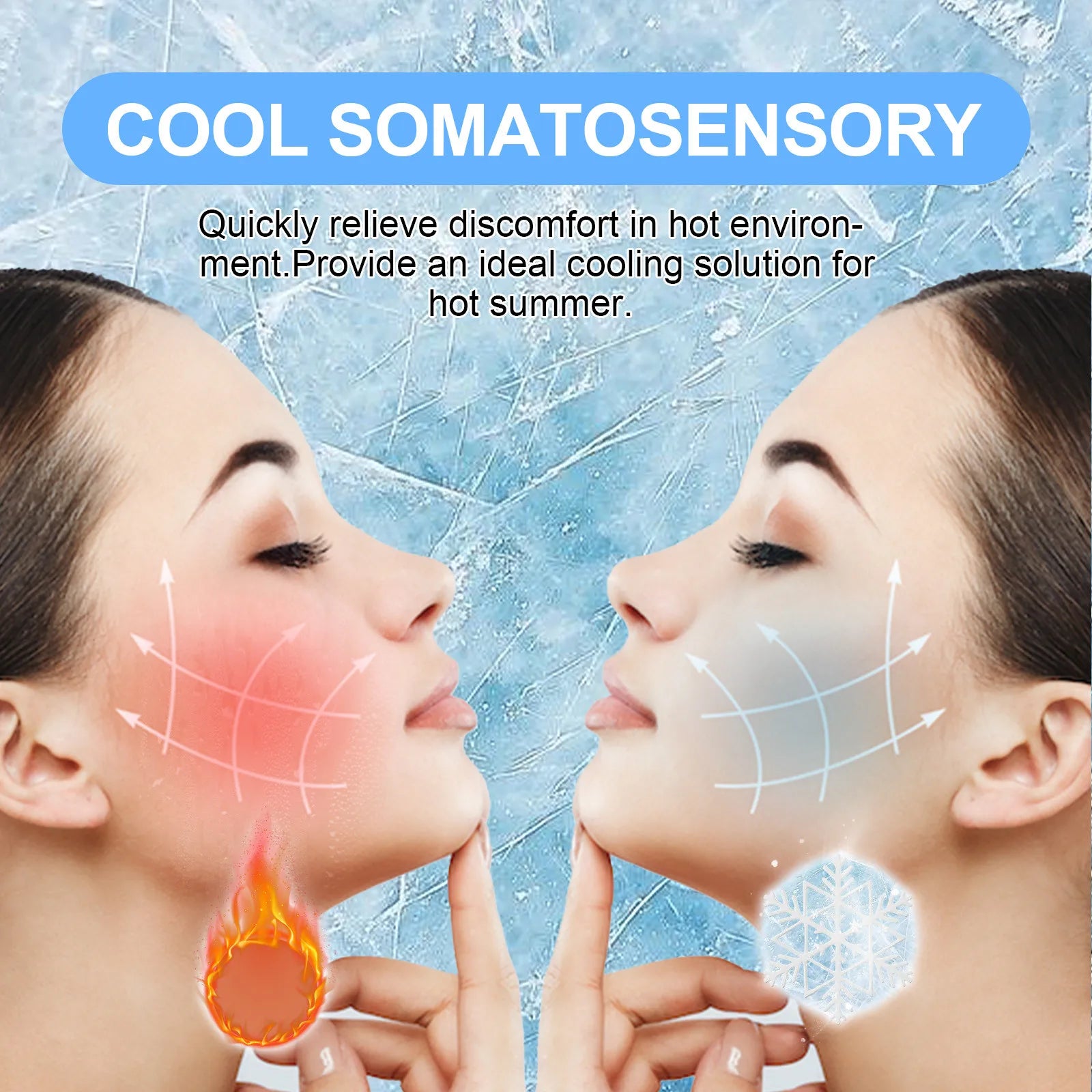 Turbo Fan Portable Handheld Cooling Fan Mini USB Ice Fan With Digital Display Outdoor Personal Camping Turbo Cold Air Fan - Fullshopping