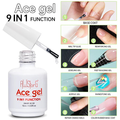 BOZLIN 15ML Super Top Coat  Function Gel No Wipe Matte Top Gel Transparent Soak Off  UV LED Nail Art Manicure Gel Varnish Primer - Fullshopping