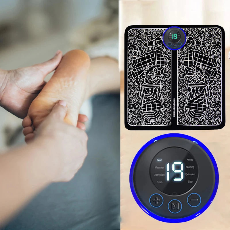Electric Foot Massager Pad Muscle Massage Relaxation Trainer For Massage Fitness Outdoor Sport Home Family Relax - Fullshopping