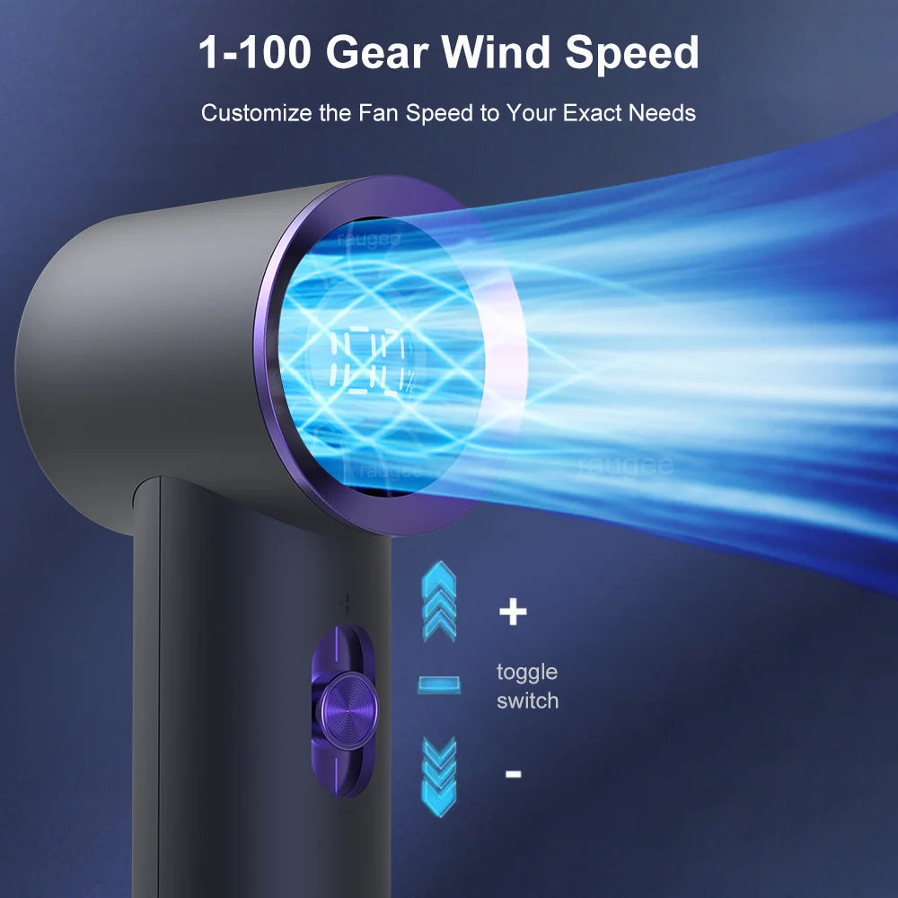 Portable Fan Turbo Wind 100 Strong Speed Mini Cooling Fan Electric Handheld Fan with Digital Display 1800mAh USB Rechargeable - Fullshopping