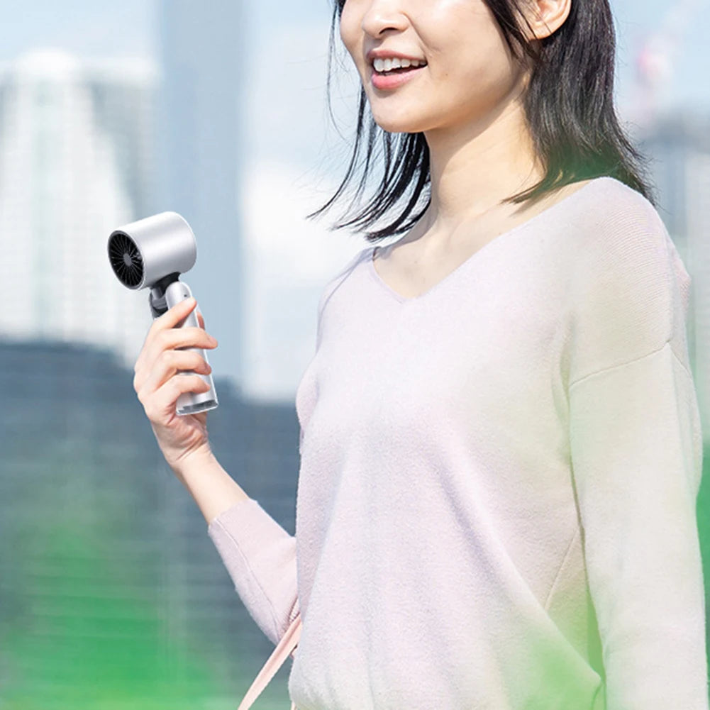 Portable Hand Fan Speed 1-100 Turbos Chilled Mini Bladeless Handheld Fan USB Rechargeable Personal Highspeed Fans Electric Fan - Fullshopping
