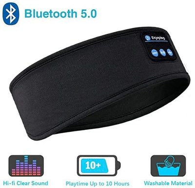 Sleep Mask Bluetooth Sleeping Headphones Headband Thin Soft Elastic Comfortable Wireless Music Headset Eye Mask For Side Sleeper - Fullshopping