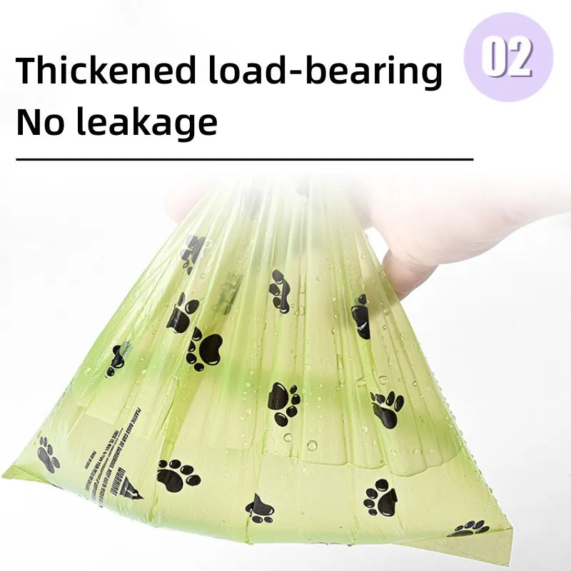 New Pet Biodegradable Trash Bag Dog Poop Bags Bulk Biobase Scented Poo Bag Degradable Cat Waste Bags Dog Poop Dispenser Gifts - Fullshopping