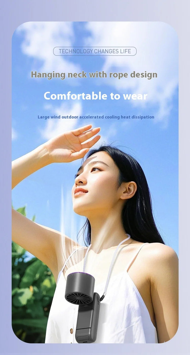 New handheld cooling fan with 100 levels of cooling and folding, portable turbo fan fan - Fullshopping