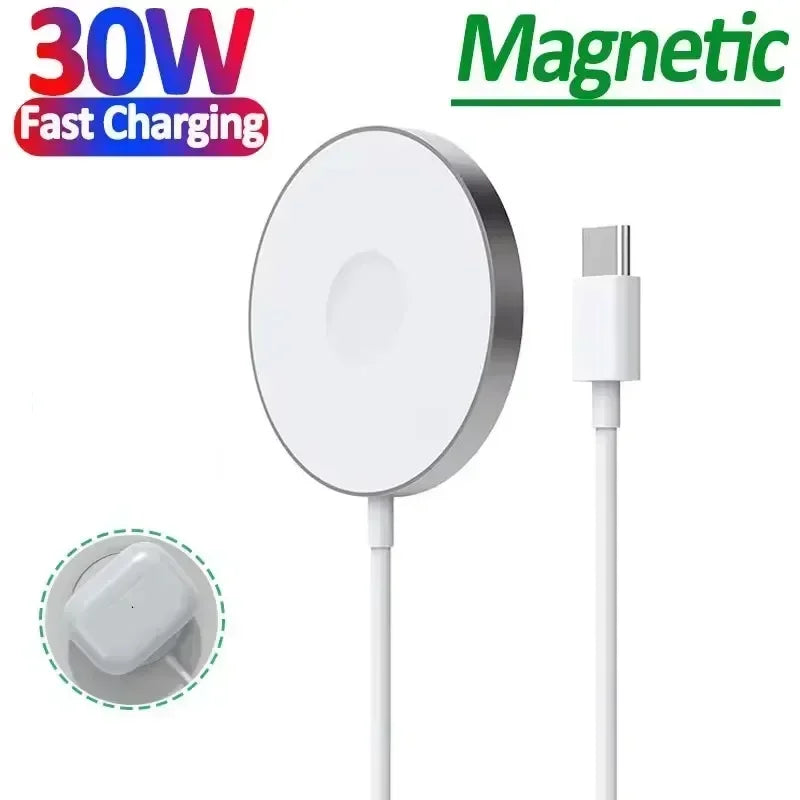 Fast Charger Original Magnetic Wireless Charging Device For iPhone 16 15 14 13 12 Pro Max Mini USB C 8 Plus XR X XS MAX Airpods - Fullshopping
