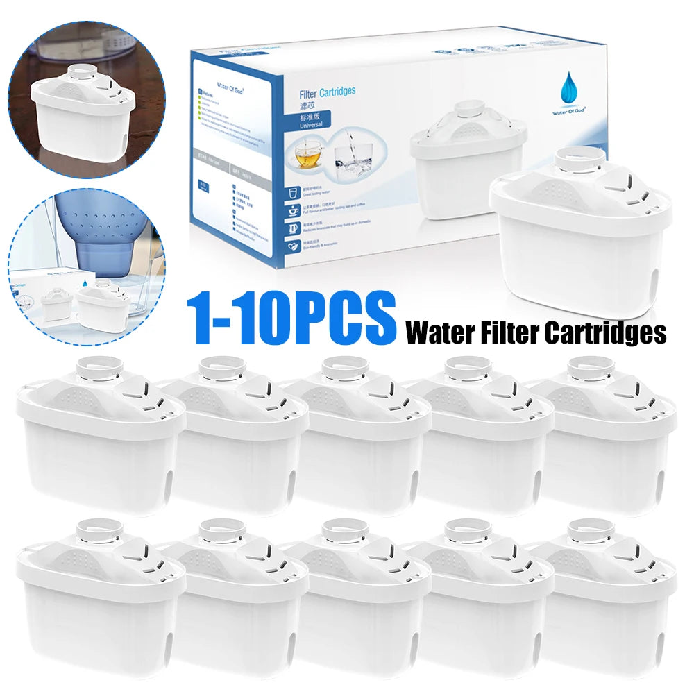 1-10pc Water Filter Jug Cartridges for Brita- Maxtra Reducing Limescale Chlorine Replacement Filter Cartridges Activated Carbon - Fullshopping
