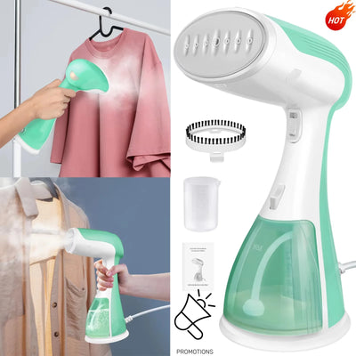 Portable Handheld Steamer Iron, 300ML Large Tank Mini Garment Steamer for Home/Dorm/Travel, Quick Heat-Up, Anti-Wrinkle & Steril - Fullshopping