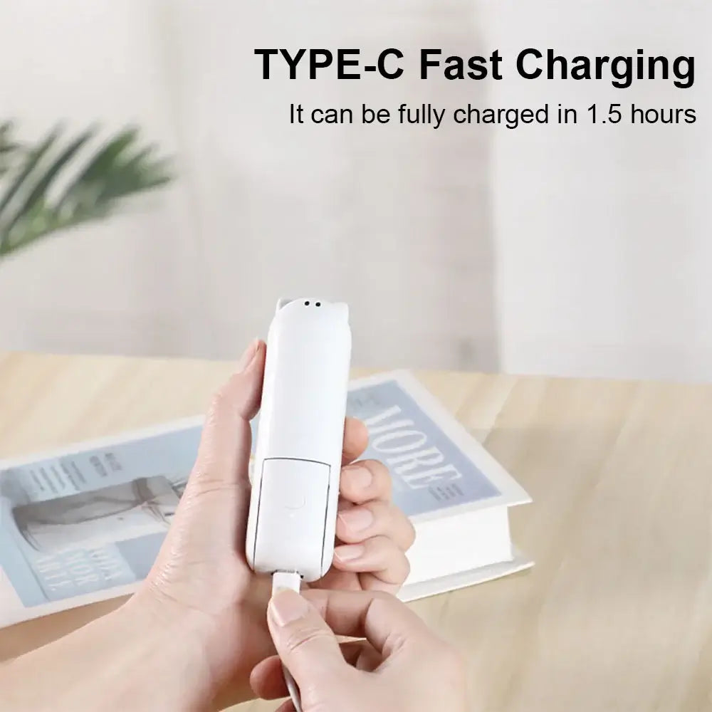 Portable Mini Handheld Fan Small Pocket Fan USB Rechargeable Battery Fan Folding Cooling Hand Fan Mini USB Fan with Power Bank - Fullshopping