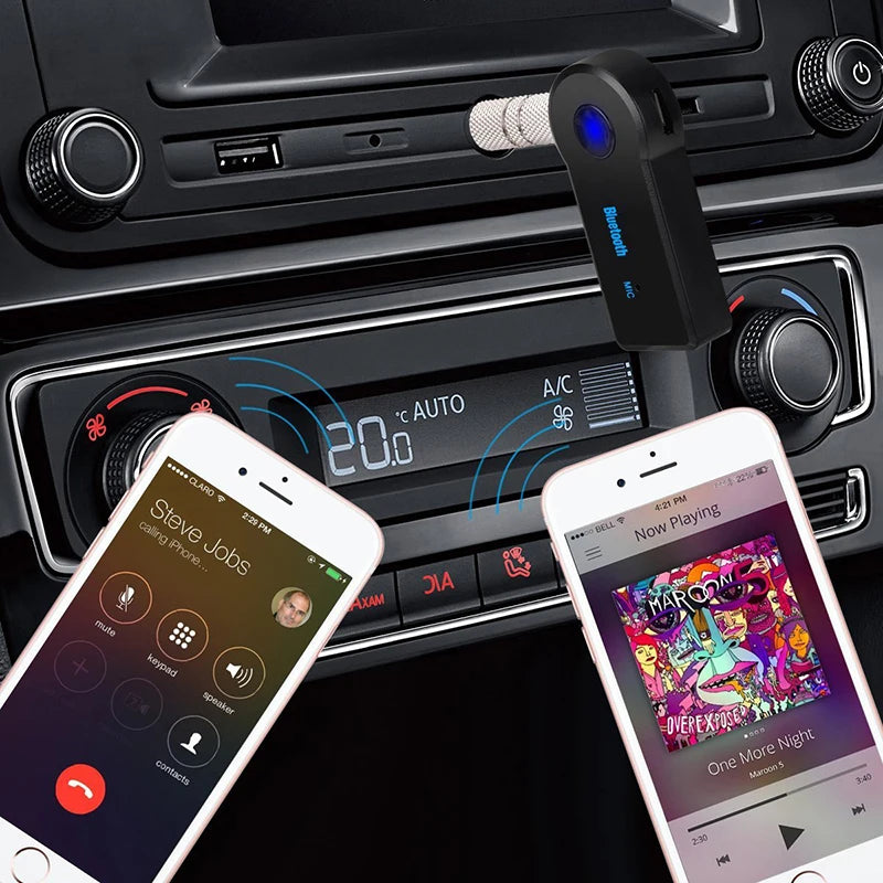 Wireless Bluetooth 5.0 Audio Receiver Mini Bluetooth Stereo AUX USB for PC Earphone Car Handfree Wireless Bluetooth Adapter 2in1 - Fullshopping