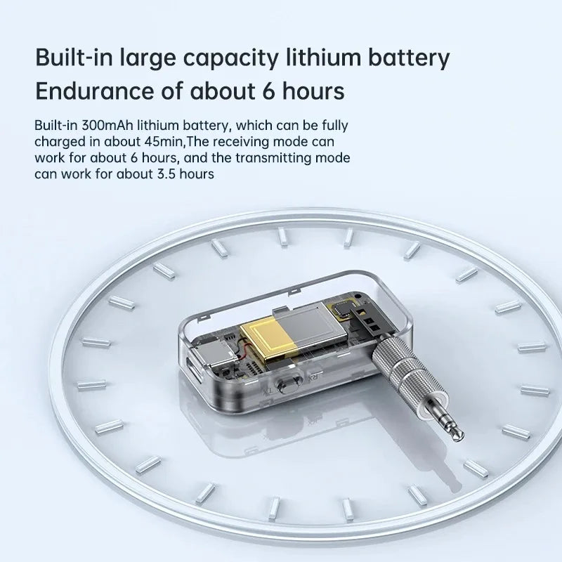 Bluetooth 5.3 Transmitter Receiver Adapter Wireless Audio For Car Music Headphone Speaker 3.5mm Jack AUX Wireless Audio Adapter - Fullshopping