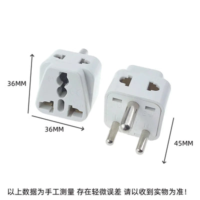 2 in 1 South Africa ZA India IN Plug Adapter Universal Converter Travel Power Plug 3 pins round AC adaptor Plug Type D - Fullshopping
