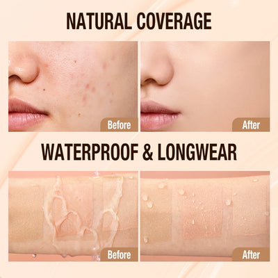 O.TWO.O 30ml Liquid Foundation Oil-control High Coverage Makeup Base Cream SPF30 Waterpoof Concealer Makeup Face Foundation - Fullshopping