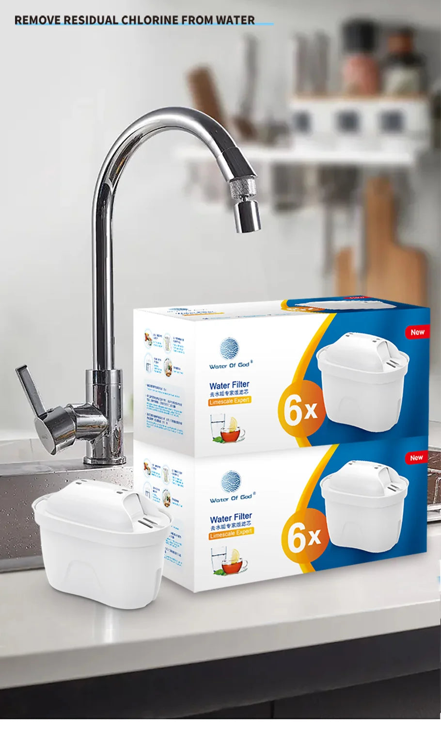 For Brita Maxtra 2PCS/6PCS Water Filters Cartridge Limescale Chlorine Impurities Purify Kettle Activate Carbon Water Filter - Fullshopping