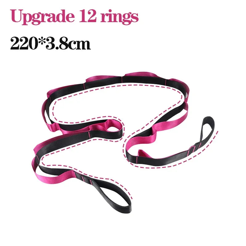 Stretching Strap Yoga Strap with Loops, Stretch Straps for Physical Therapy, Non-Elastic Exercise Strap for Pilates, Dance,Sport - Fullshopping