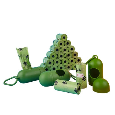New Pet Biodegradable Trash Bag Dog Poop Bags Bulk Biobase Scented Poo Bag Degradable Cat Waste Bags Dog Poop Dispenser Gifts - Fullshopping