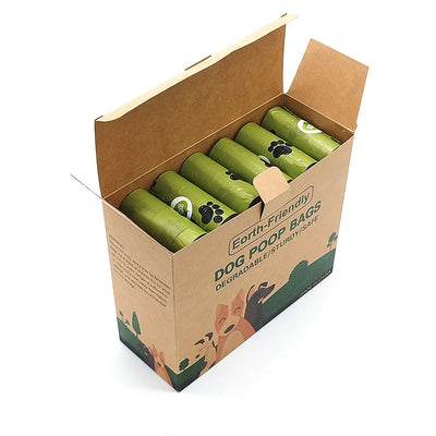 New Pet Biodegradable Trash Bag Dog Poop Bags Bulk Biobase Scented Poo Bag Degradable Cat Waste Bags Dog Poop Dispenser Gifts - Fullshopping