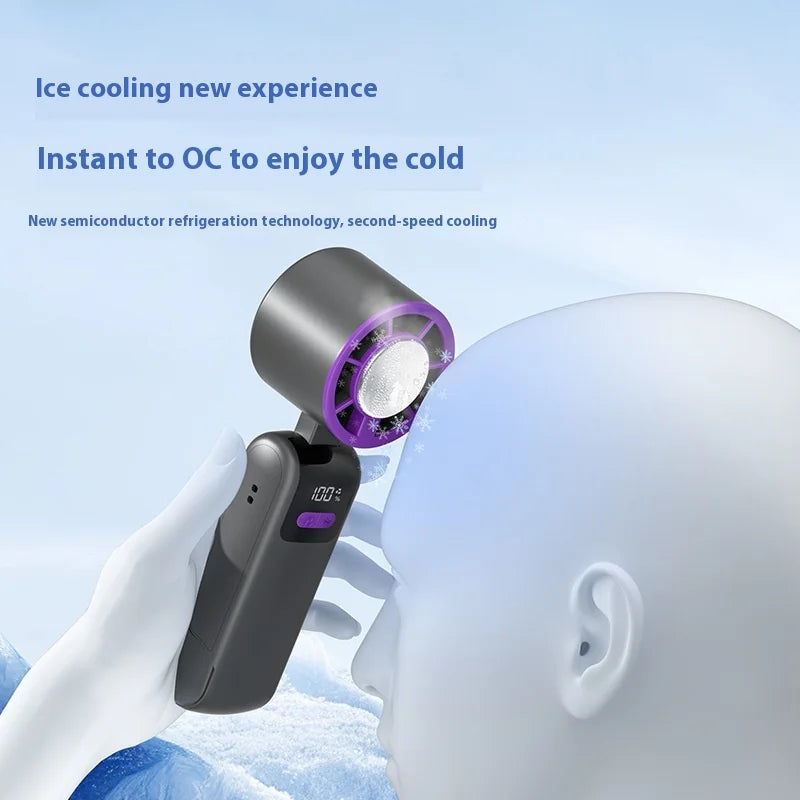 New handheld cooling fan with 100 levels of cooling and folding, portable turbo fan fan - Fullshopping