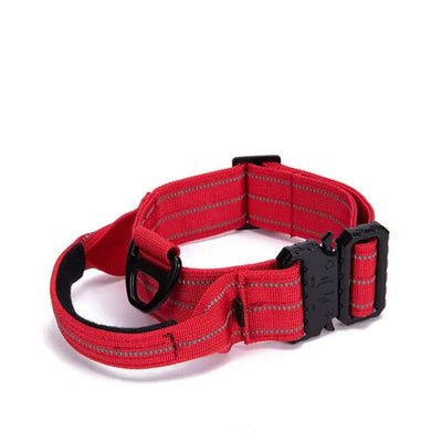 Tactical Reflective Nylon Dog Collar with Leash & Harness - Fullshopping