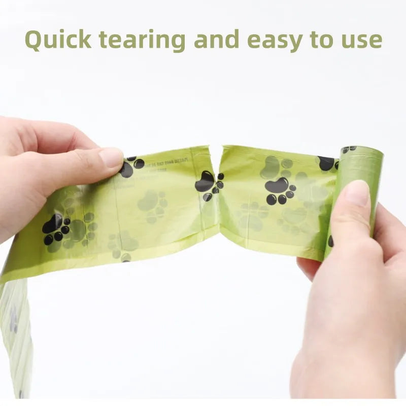 New Pet Biodegradable Trash Bag Dog Poop Bags Bulk Biobase Scented Poo Bag Degradable Cat Waste Bags Dog Poop Dispenser Gifts - Fullshopping