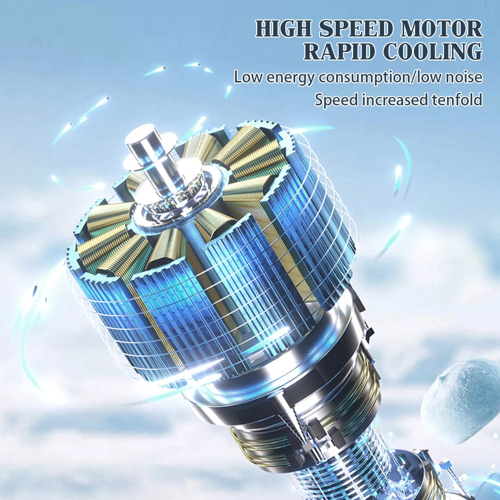 Portable Hand Fan Speed 1-100 Turbos Chilled Mini Bladeless Handheld Fan USB Rechargeable Personal Highspeed Fans Electric Fan - Fullshopping