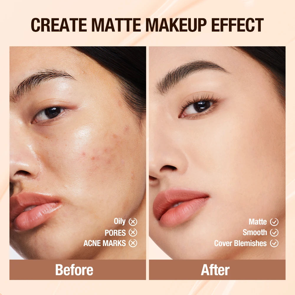 O.TWO.O 30ml Liquid Foundation Oil-control High Coverage Makeup Base Cream SPF30 Waterpoof Concealer Makeup Face Foundation - Fullshopping