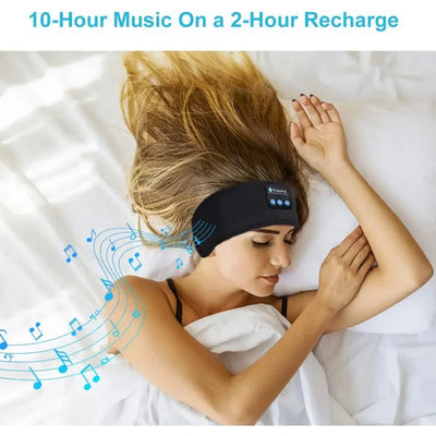 Sleep Mask Bluetooth Sleeping Headphones Headband Thin Soft Elastic Comfortable Wireless Music Headset Eye Mask For Side Sleeper - Fullshopping