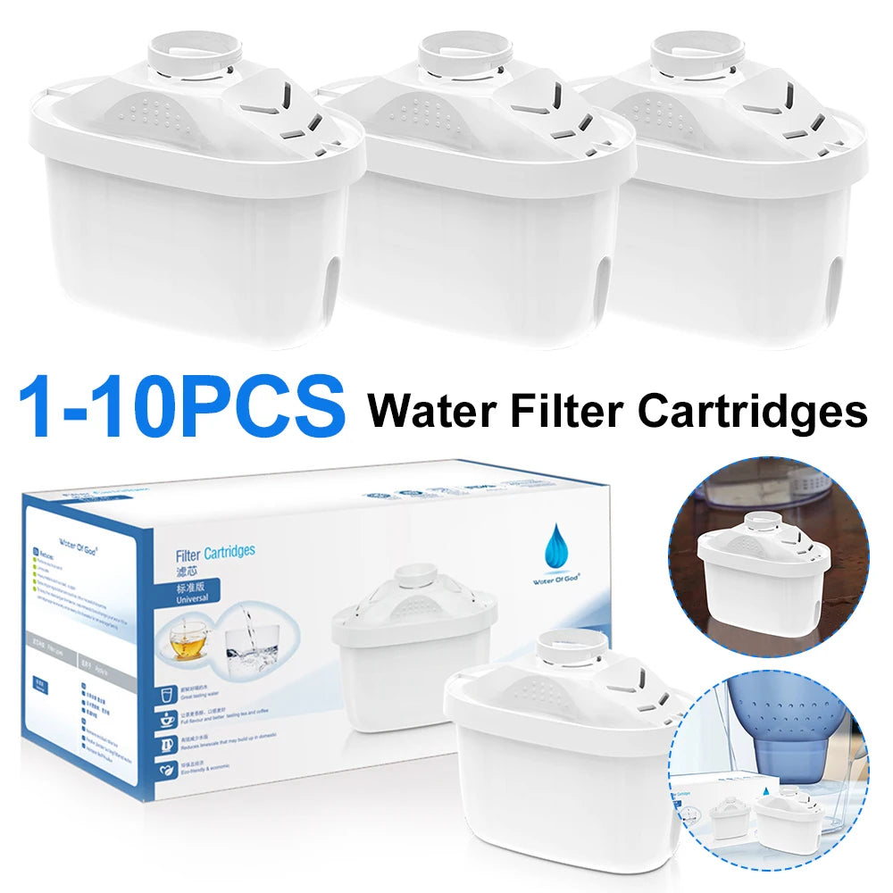 1-10pc Water Filter Jug Cartridges for Brita- Maxtra Reducing Limescale Chlorine Replacement Filter Cartridges Activated Carbon - Fullshopping