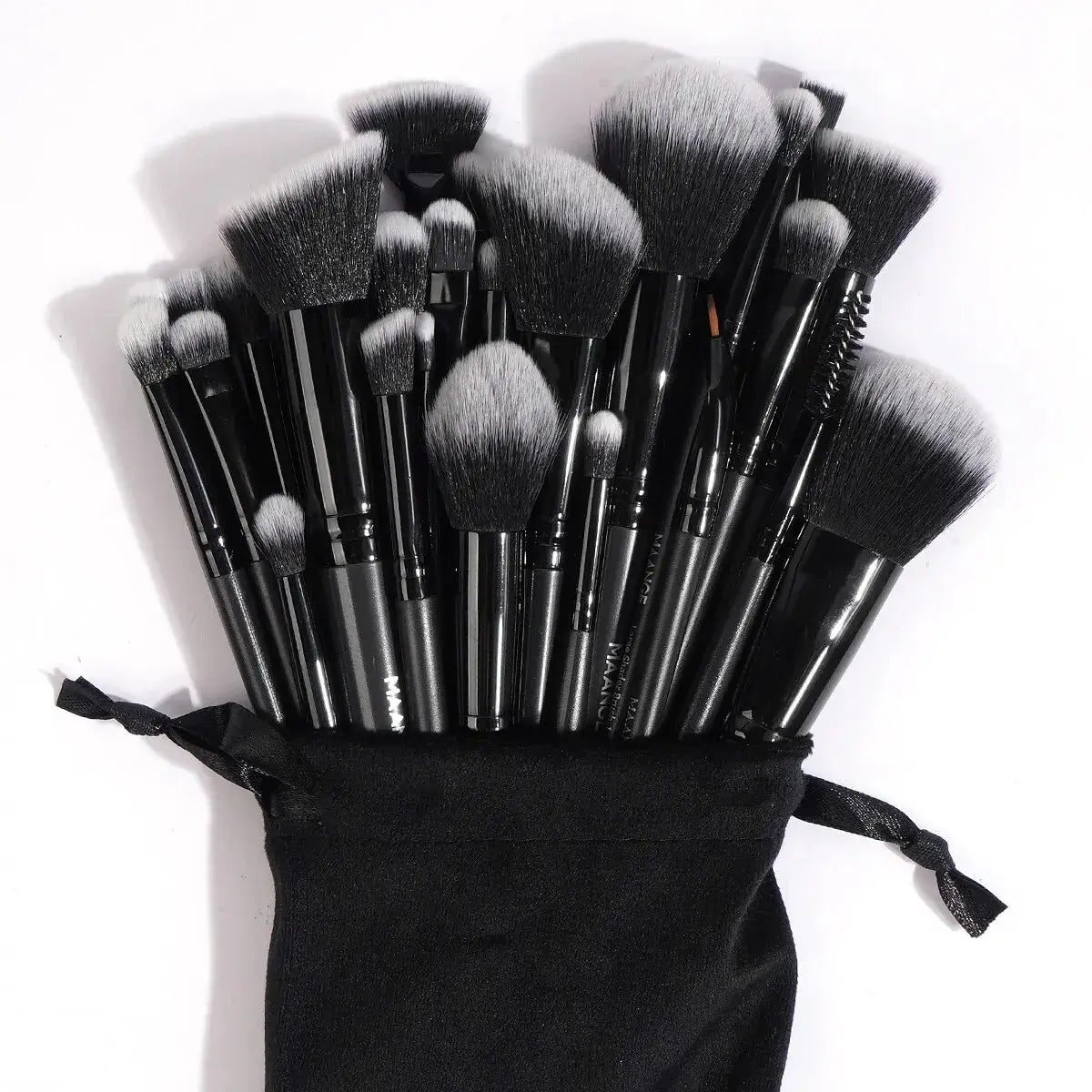 MAANGE 30pcs Professional Makeup Brush Set Foundation Concealers Eye Shadows Powder Blush Blending Brushes Beauty Tools with Bag - Fullshopping